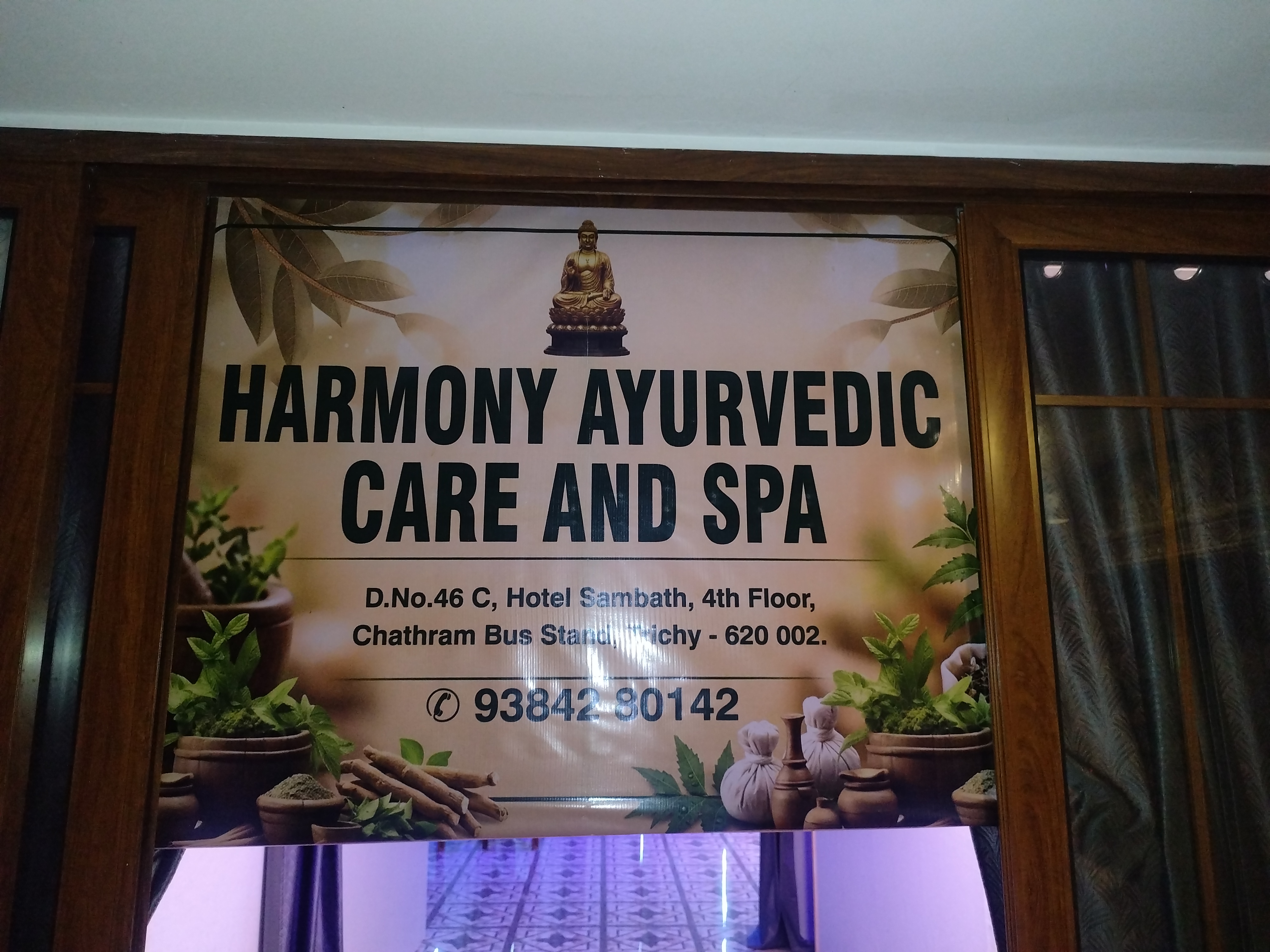 Harmony Ayurvedic Care and Spa sign board